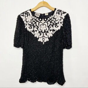 2 for 20 Vintage embroidered beaded top